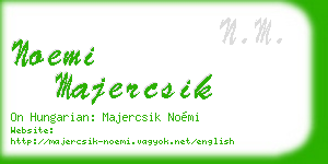noemi majercsik business card